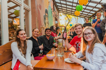 Travellers meeting at Hostel ELF Prague