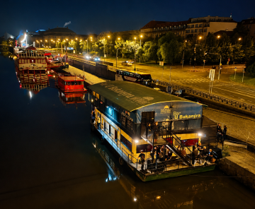 Bukanyr house music club on a boat in Prague