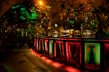 Industrial interior of Cross Club Prague