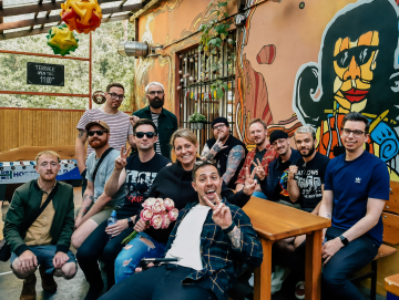 Backpackers meeting at Hostel ELF before exploring Prague
