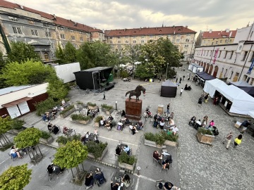 Kasárna Karlín courtyard near Žižkov Prague