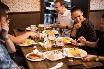 Czech food and beer at Lokal Prague