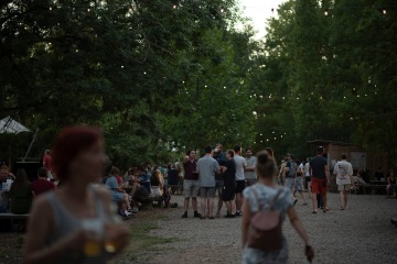 Pristav 18600 riverside outdoor bar in Prague