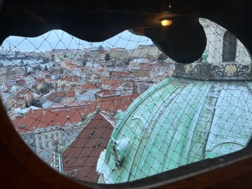 View from St Nicholas Bell Tower over Malá Strana in Prague