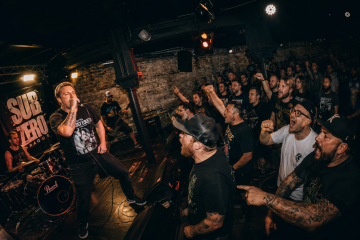 Hardcore concert at Subzero underground music venue in Prague