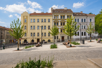 Tachovské Square and Žižkov Tunnel in Prague